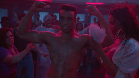 Sexiest Dyllón Burnside Scene in Pose. Shirtless, bar, club. 83431