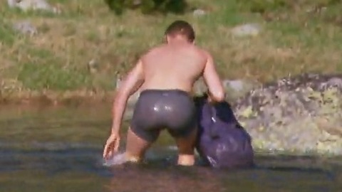 Sexiest Derek Hough Scene in Running Wild with Bear Grylls. Shirtless, Underwear. 83065