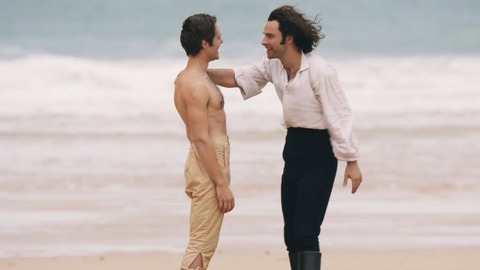 Sexiest Scenes of Dwight Enys from Poldark. Shirtless, beach, brown hair. 83309