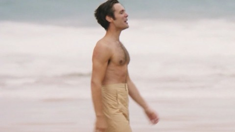 Luke Norris in Poldark (2015-2018) Shirtless Beach Brown Hair 83307