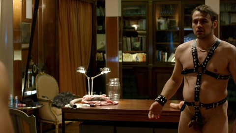 Stéphane Rideau Nude in Our Paradise. Balls, Penis, Shirtless, bdsm, leather harness. 84160