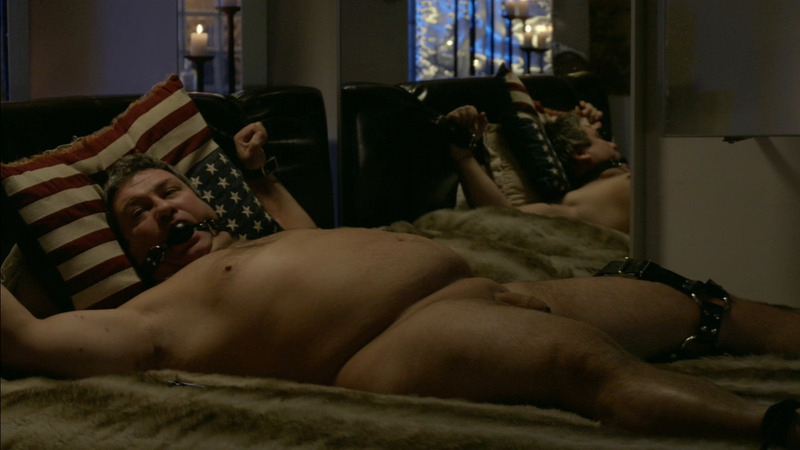 Ludovic Berthillot Nude in Our Paradise. Penis, Shirtless, american flag, ball gag. 84136