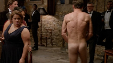 T.J. Power Naked in Offspring. Butt, Shirtless, black tie, hands over penis. 84445