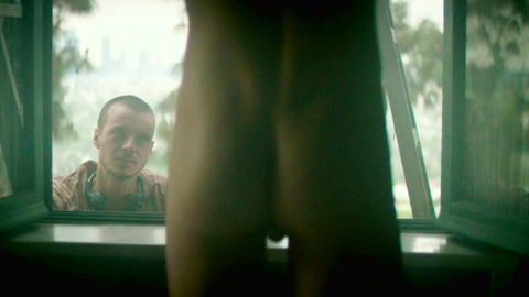 Rhys Wakefield Naked in The Grand Son. Butt, backlit, backsack. 84847