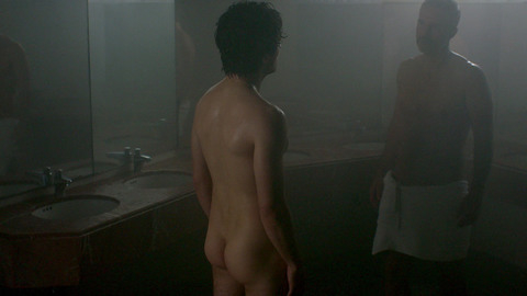 Dario Yazbek Bernal Naked as Julián de La Mora. Butt, beard, beard and mustache. 116103