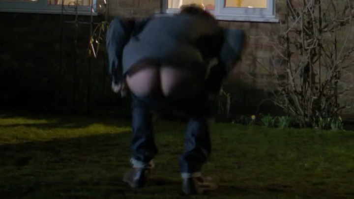Nigel Harman Nude as Lloyd. Butt, front lawn, outdoor. 85352