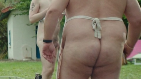 Vincent Solignac Naked in Nude. Butt, apron, bbq. 86125