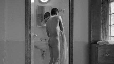 Fermín from Roma Naked. Butt, Shirtless, bathroom, doorway. 92477