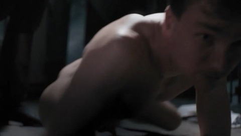 Jan Krauter Naked as Hans Beimler. Butt, Shirtless, brown hair, crawling on floor. 85893
