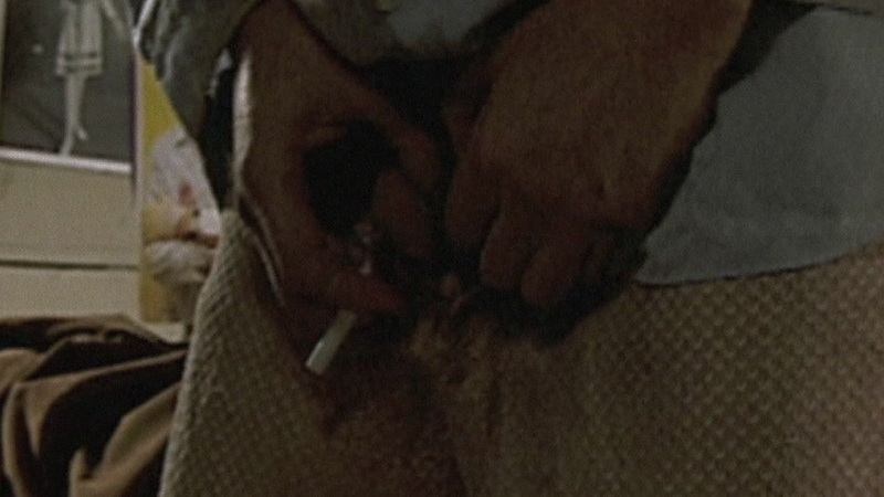 Herbert Fritsch Nude as Aaron Ulrich. Penis, cigarette, close up. 86336