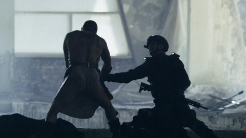 Venelin Mishev Nude in Death Race 4: Beyond Anarchy. Butt, dirty, fighting. 86248