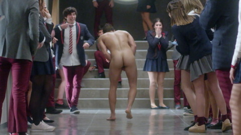 Miguel Herrán Nude in Elite. Butt, hallway, high school. 86524