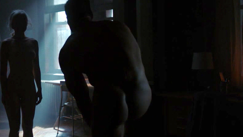 Alan Ritchson Nude as Hank Hall / Hawk. Butt, bent over, muscular. 91892