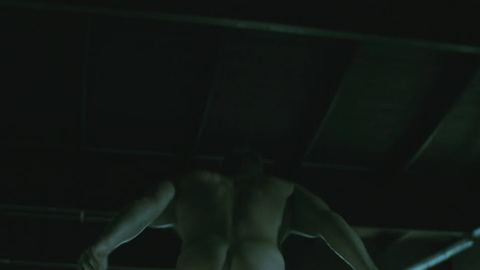 Hank Hall / Hawk from Titans Naked. Butt, Shirtless, back towards camera, beefy. 159551