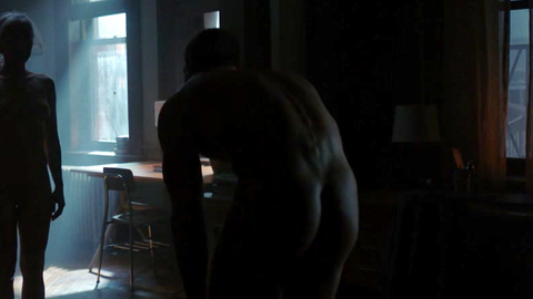 Alan Ritchson Nude as Hank Hall / Hawk. Butt, bent over, muscular. 91898