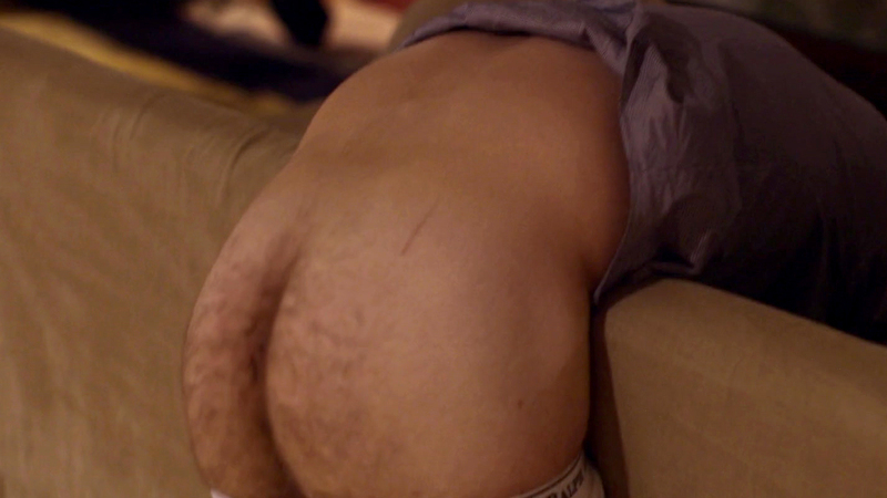 Thomas from The Ever After Naked. Butt, barefoot, bedroom. 88475