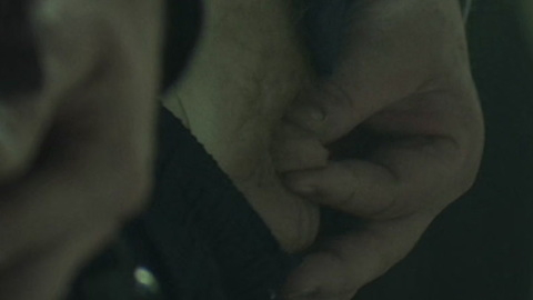 Sergeant Guy-Paul Poullian from Patriot Naked. Penis, Prosthetic, bathroom, close up. 88799