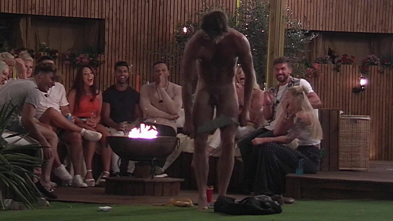 Max Morley Naked in Love Island. Shirtless, Balls, Penis, Underwear, barefoot, streaking. 90380