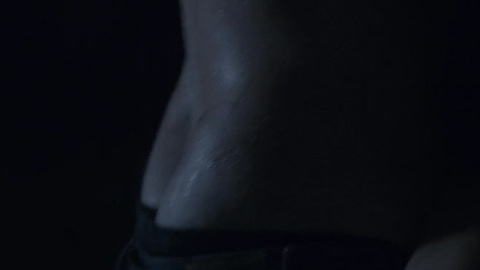 Ben VanderMey Naked as David. Butt, Shirtless, dark, jeans pulled down. 97575