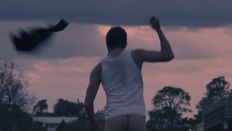 Ryan Corr Nude as Young Sam. Butt, running, sfw. 93494