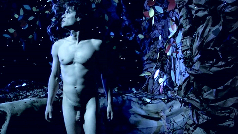 Daniel Hill Nude as Bhule. Balls, Penis, Shirtless, candles, cave. 93908