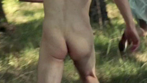 Andrius Aras from Ashes in the Snow Naked. Butt, barefoot, outdoors. 94811
