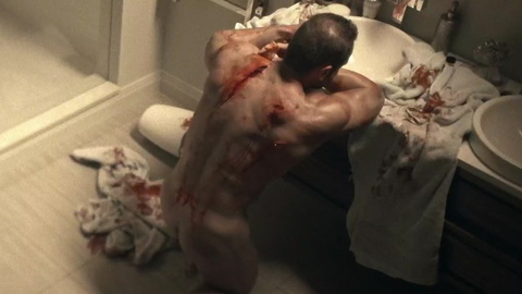 Victor Stenton from Coroner Naked. Butt, bathroom, bloody. 94841