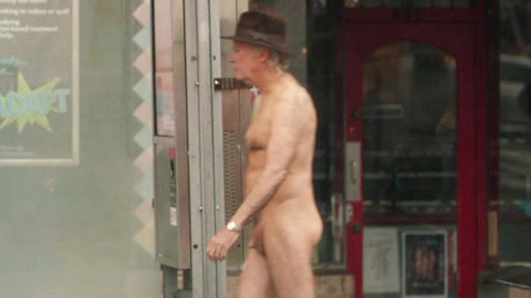 David Usner Naked as Adam. Balls, Penis, Shirtless, bus stop, hat. 113379