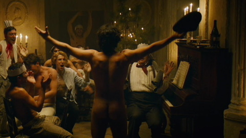 Riccardo Ciccarelli Naked as Bruno. Butt, Shirtless, arms out, flashing. 97629