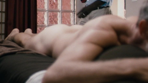 Andy Dick Naked as Rick Vice. Butt, gray hair, laying on stomach. 100119