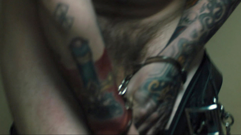 Jamie Bell Naked as Bryon Widner. Balls, Penis, hairy crotch, hand covering penis. 114963