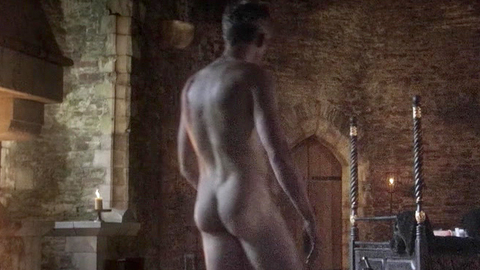 James Groom Naked as Guy of Gisborne. Butt, barefoot, bedroom. 101823