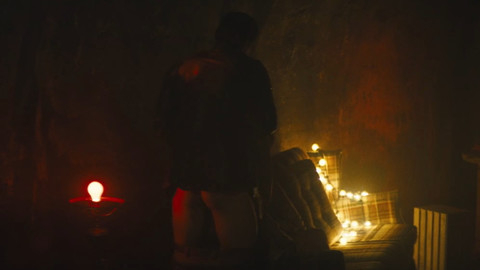 Patrick Schwarzenegger Naked as Daniel. Butt, Straight, bottomless, dimly lit. 119913