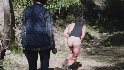 Jonathan Peacy Naked as Kevin. Butt, blood, forest. 103473