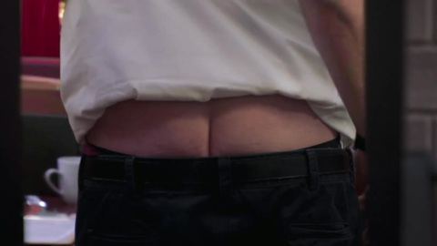 Steve Lemme Naked as Captain Eddie Penisi. Butt, buttcrack, mirror. 165147