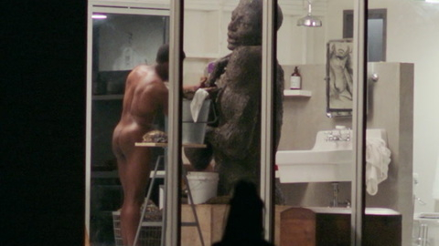 Michael Luwoye Naked as Olumide Owoye. Butt, Shirtless, distant, glass walls. 105387