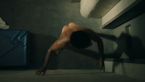 Jharrel Jerome Naked as Korey Wise. Butt, afro, jail. 105783