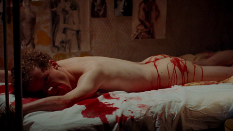 Nudes of Jean-Marie Duvernet, dit Karl from Knife+Heart. Butt, barefoot, bedroom. 106260