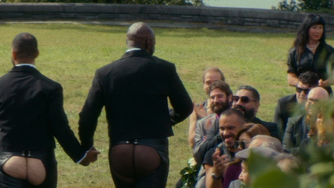 John Eric Parker Naked as Spike Donahue. Butt, assless chaps, gay wedding. 106401