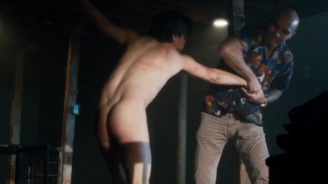 Dylan Everett Naked as Isaac Funk. Butt, brown hair, cage. 106731