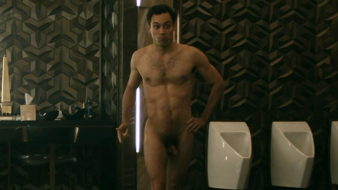 Alex Hassell Naked as Translucent. Balls, Penis, Shirtless, barefoot, bathroom. 108999