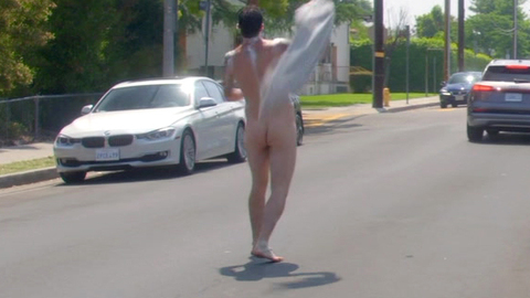 Kevin McNamara Naked as Duke. Butt, barefoot, outdoors. 112245