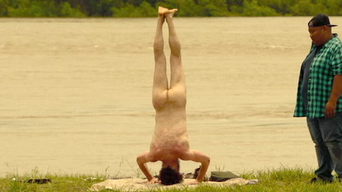 Tim Blake Nelson Nude as Don Quixote. Butt, barefoot, lake. 149864
