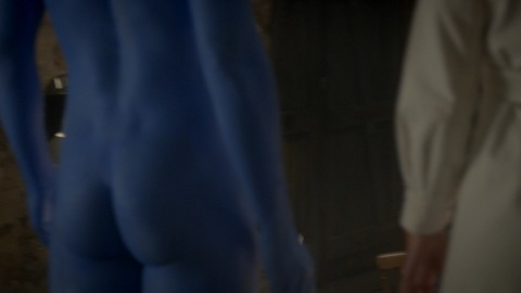 Nudes of Mr. Phillips / Marcos Maez / Mime from Watchmen. Butt, Body Double, blue, blue man group. 116892