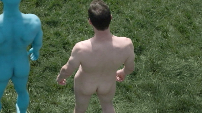 Tom Mison Naked as Mr. Phillips / Marcos Maez / Mime. Body Double, Butt, barefoot, blue butt. 119931