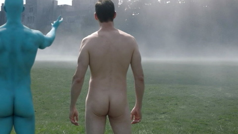 Nudes of Mr. Phillips / Marcos Maez / Mime from Watchmen. Body Double, Butt, barefoot, outdoors. 119928