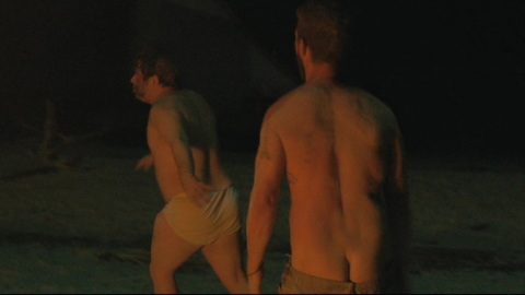 Shia LaBeouf Naked as Tyler. Butt, Shirtless, beach, night. 118155