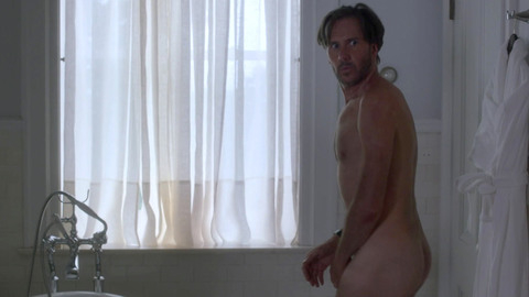 Josh Hamilton Naked as Kevin Sullivan. Butt, Shirtless, bathroom, hands on penis. 118371