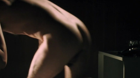 Oliver Mommsen Naked as Marc. Butt, couple in bed, getting out of bed. 120117