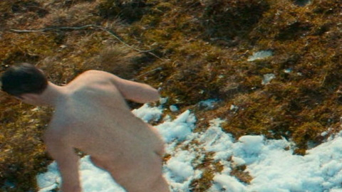 Gísli Örn Garðarsson Naked as Vidar. Butt, Shirtless, dead animal, grass. 123453